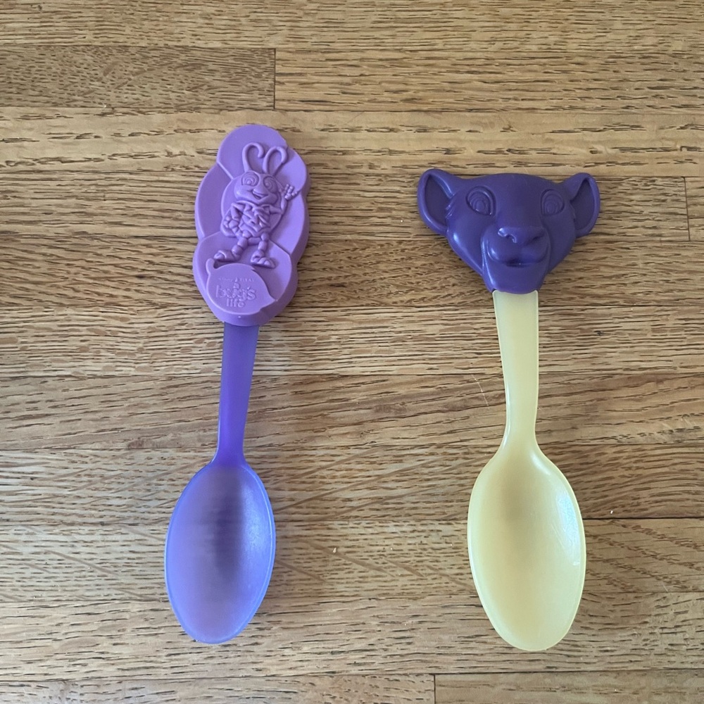 Two vintage cereal prizes -spoons